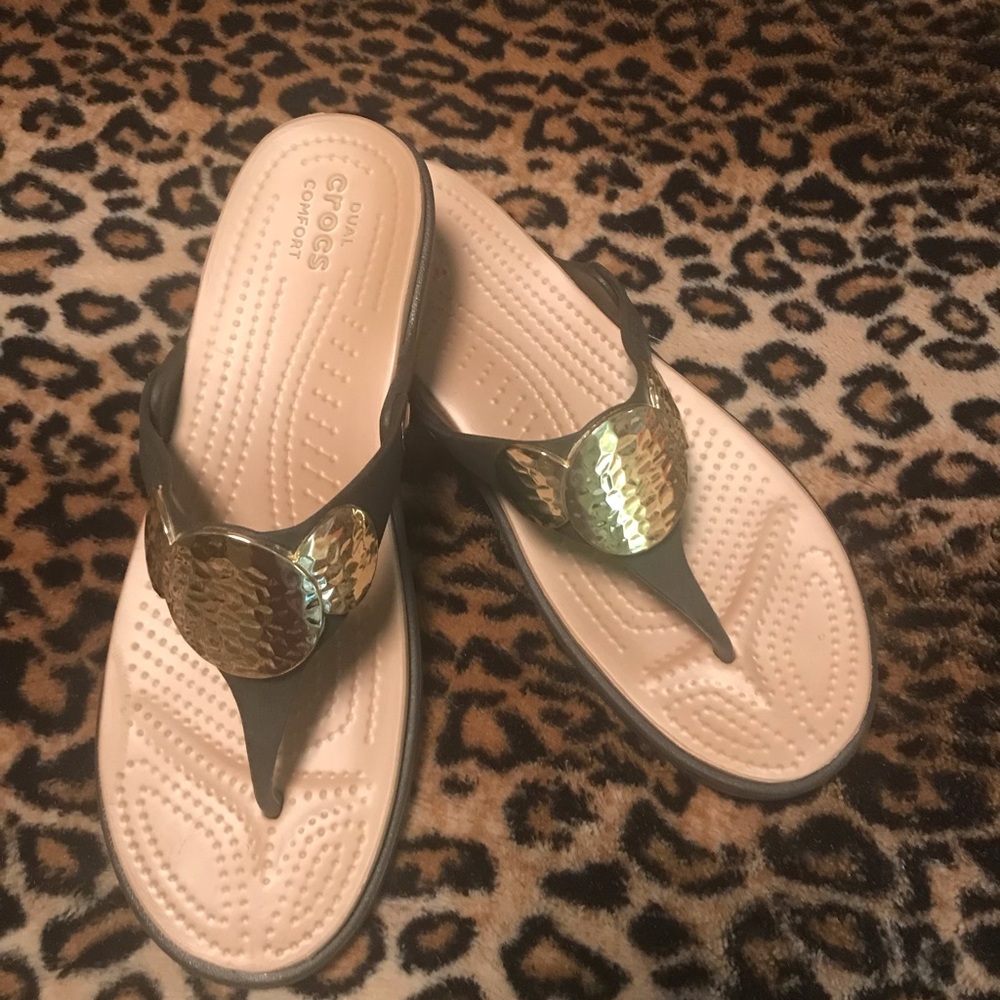 Crocs sandals. Thong type